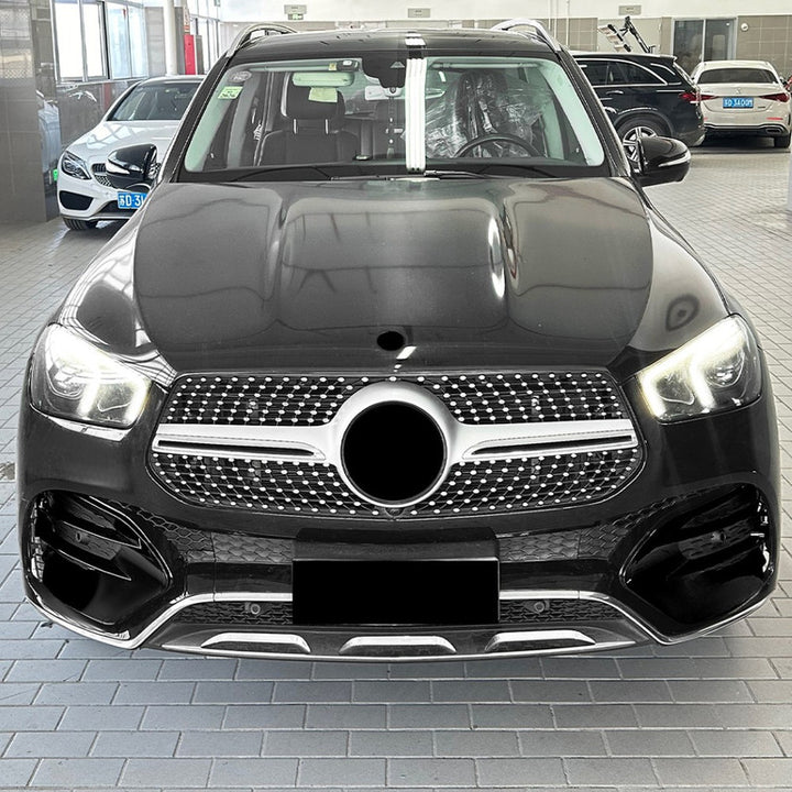 Car Craft Compatible With Mercedes Benz Gle Class W167 2019-2023 Amg Line Front Bumper Fog Lamp Light Grill Cover Frame Zst-920
