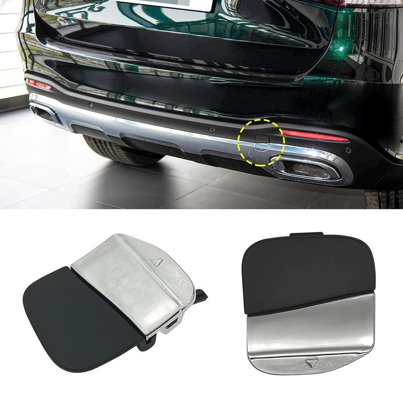 Car Craft Compatible With Mercedes Benz Gls Gle W167 X167 2020-2023 Rear Bumper Tow Hook Towing Tochan Trailer Cover 1678852703 1678800000 Unpainted - CAR CRAFT INDIA