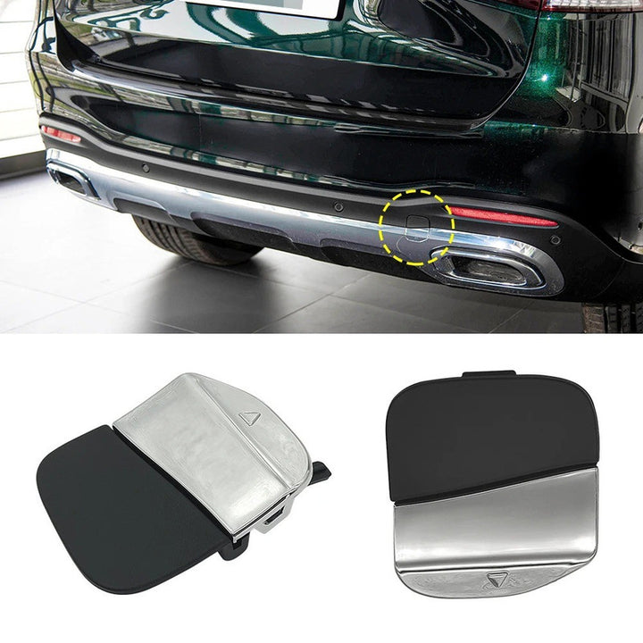 Car Craft Compatible With Mercedes Benz Gls Gle W167 X167 2020-2023 Rear Bumper Tow Hook Towing Tochan Trailer Cover 1678852703 1678800000 Unpainted - CAR CRAFT INDIA