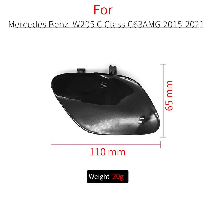 Car Craft Compatible With Mercedes Benz C Class W205 2015-2022 Front Amg Sport Bumper Tow Hook Towing Tochan Trailer Cover 2058851024 Unpainted - CAR CRAFT INDIA