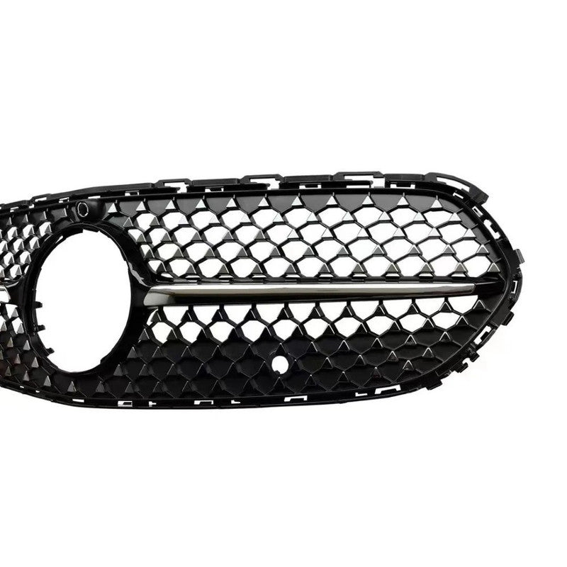 Car Craft Compatible With Mercedes Benz C Class W206 C206 2023 Upgraded Front Bumper Racing Mesh Show Grille With Camera Hole Diamond Black