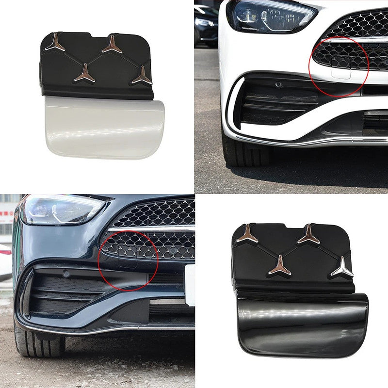 Car Craft Compatible With Mercedes Benz C Class W206 2021-2024 Amg Front Bumper Tow Hook Towing Tochan Trailer Cover 2068850402 Unpainted - CAR CRAFT INDIA