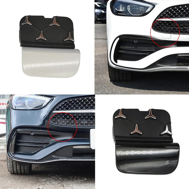 Car Craft Compatible With Mercedes Benz C Class W206 2021-2024 Amg Front Bumper Tow Hook Towing Tochan Trailer Cover 2068850402 Unpainted - CAR CRAFT INDIA
