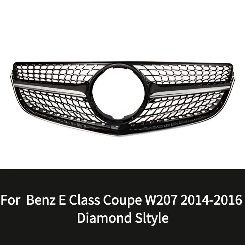 Car Craft Compatible With Mercedes Benz E Class Coupe W207 Lci 2014-2016 Car Front Racing Bumper Show Grille Diamond Black - CAR CRAFT INDIA
