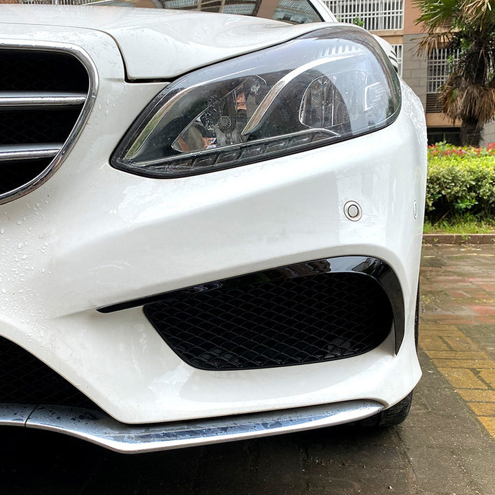 Car Craft Compatible With Mercedes Benz E Class Lci W212 2012-2015 Amg Front Bumper Air Vent Splitter Side Skirts Flag Canard Carbon Fiber Look Zst-250 Cf