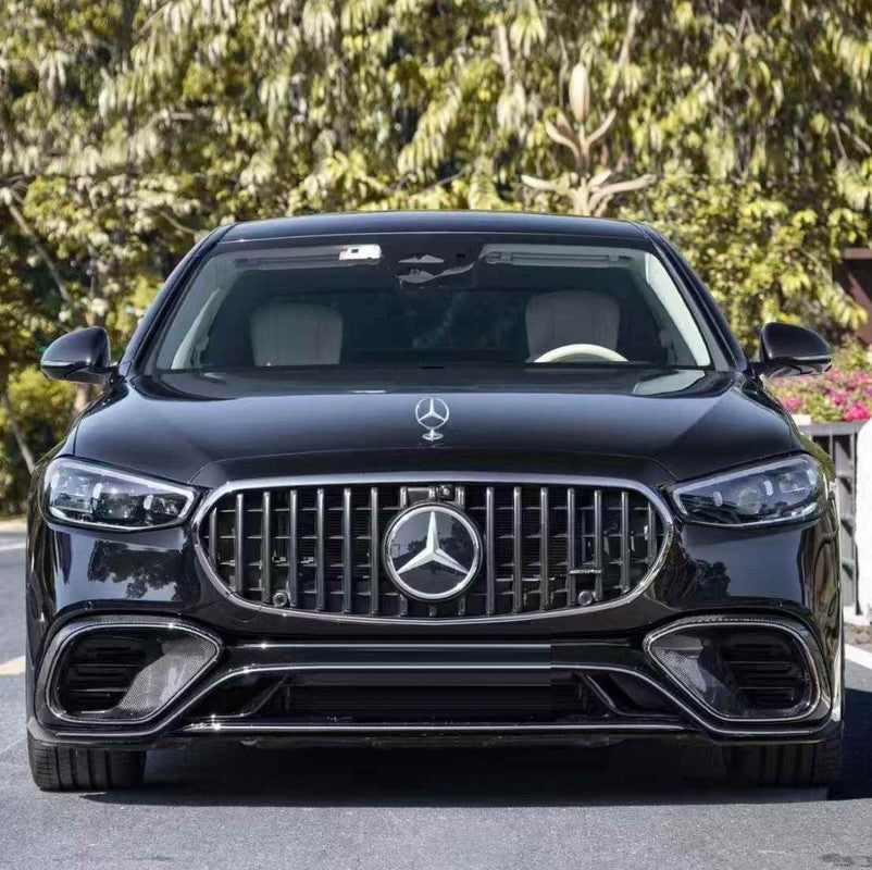 Car Craft Compatible With Mercedes Benz S Class W223 2021-2025 Car Upgrade To S63 Amg Bumper Bodykit Front After Lip Diffuser Exhaust Tips Fog Gril Cover Grill
