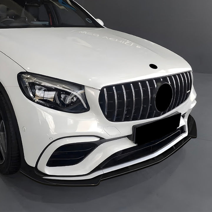 Car Craft Compatible With Mercedes Benz Glc W253 X253 2016-2019 Amg Front Bumper Lip Splitter Diffuser Skirst Flag Canard Carbon Fiber Look Zst-762 Cf