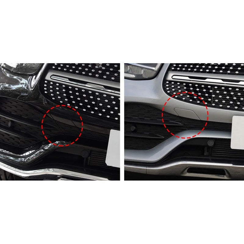 Car Craft Compatible With Mercedes Benz Glc Lci W253 X253 2020-2024 Front Bumper Tow Hook Towing Tochan Trailer Cover 2538856604 Unpainted C - CAR CRAFT INDIA