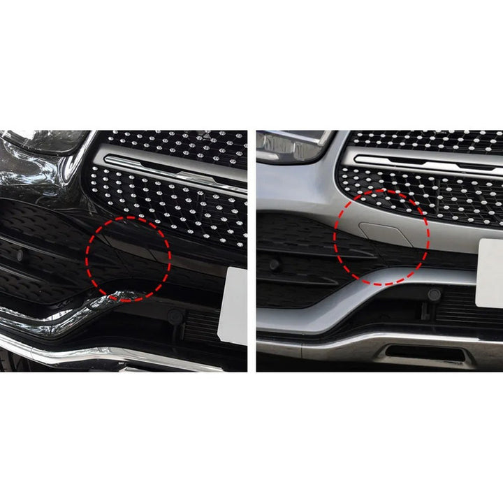 Car Craft Compatible With Mercedes Benz Glc Lci W253 X253 2020-2024 Front Bumper Tow Hook Towing Tochan Trailer Cover 2538856604 Unpainted C - CAR CRAFT INDIA