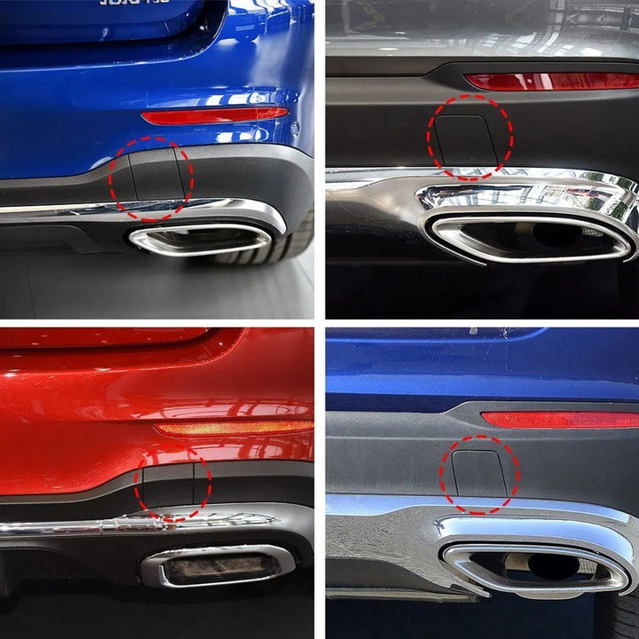 Car Craft Compatible With Mercedes Benz Glc W253 X253 2015-2019 Rear Bumper Tow Hook Towing Tochan Trailer Cover 2538851706 Unpainted C - CAR CRAFT INDIA