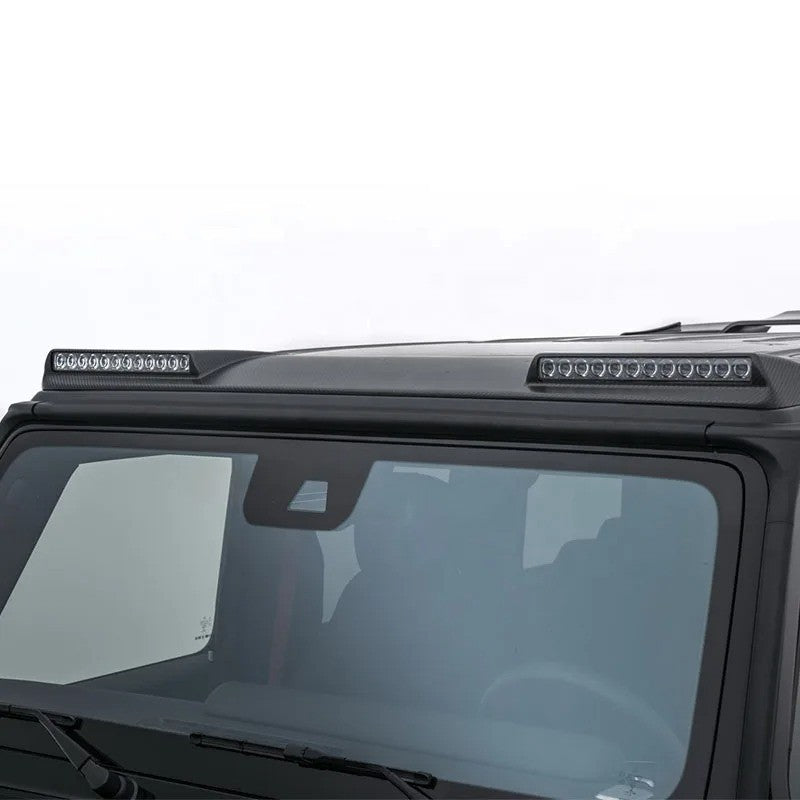 Car Craft Compatible With Mercedes Benz G Wagon G Class G55 G63 W463 W464 2008-2023 Front Roof Wing Lip Spoiler Top Light Bar Brabus Bbs Style Real Carbon Fiber