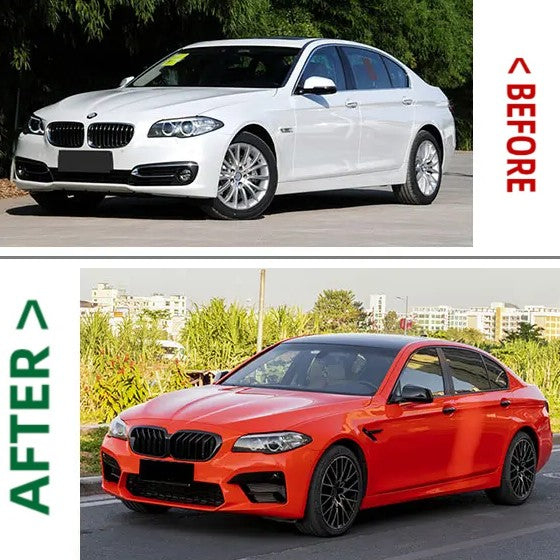 Car Craft Compatible With Bmw 5 Series F10 2010-2017 Front Rear Bumper Upgrade Convert To M Sport M5cs F90 G30 M5 Style Bodykit Body Kit Bumper Side Skirt Rear After Lip Diffuser Exhasut Pipe Tips Gc F10 18 039 CC-10683