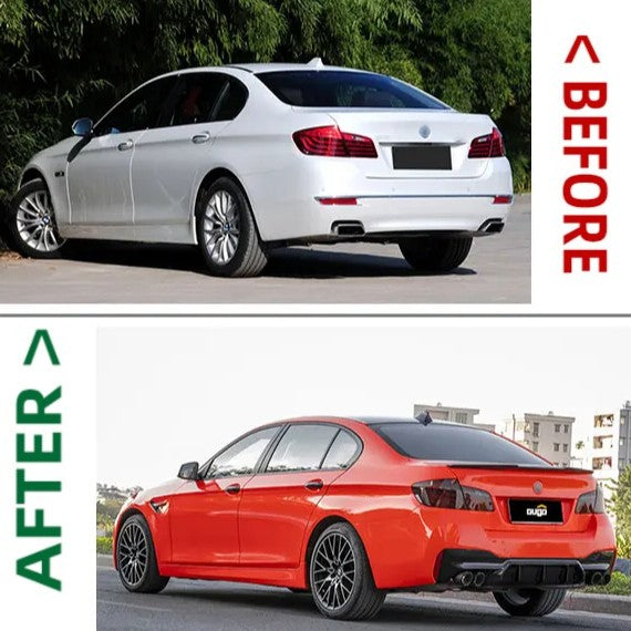 Car Craft Compatible With Bmw 5 Series F10 2010-2017 Front Rear Bumper Upgrade Convert To M Sport M5cs F90 G30 M5 Style Bodykit Body Kit Bumper Side Skirt Rear After Lip Diffuser Exhasut Pipe Tips Gc F10 18 039 CC-10683