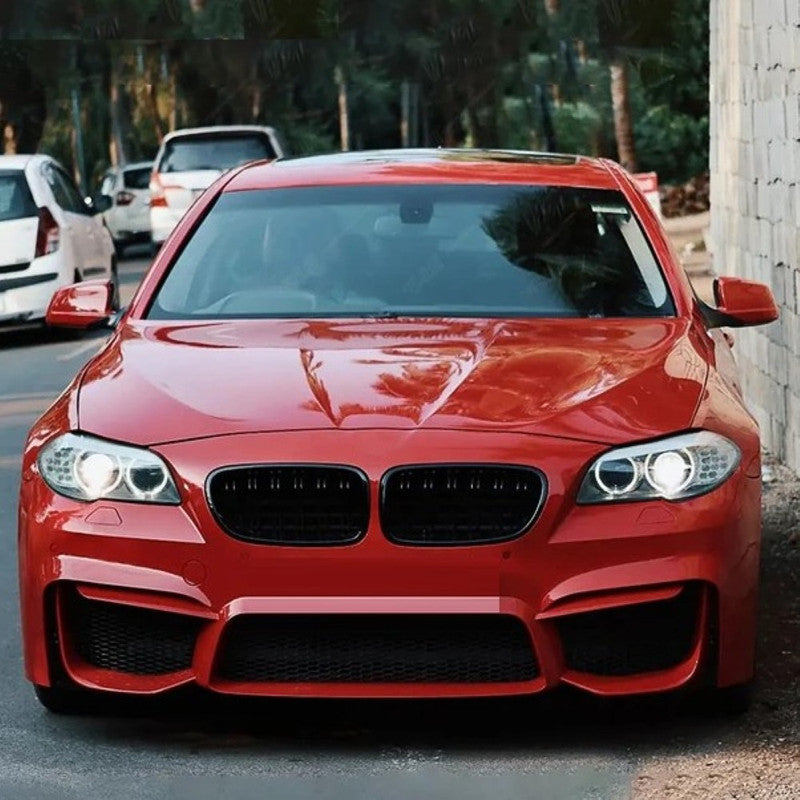 Car Craft Compatible With Bmw 5 Series F10 2010-2017 Front Rear Bumper Upgrade Convert To M Sport M4 Bodykit Body Kit Bumper Side Skirt Rear After Lip Diffuser Gc F10 18 034 CC-10678
