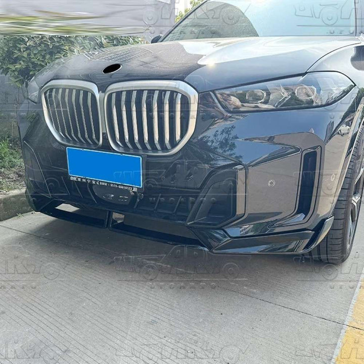 Car Craft Compatible With Bmw X5 G05 Lci 2023+ M Sport Peformance Mp Front Bumper Lip Splitter Skirts 2 Part Ar-bm-0234 Cf Carbon Fiber Look - CAR CRAFT INDIA