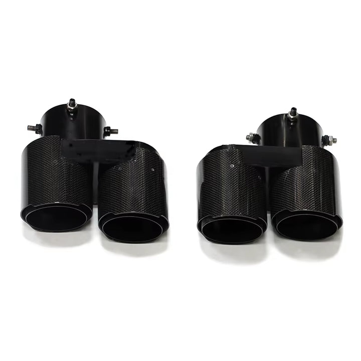 Quad Carbon Fiber Exhaust Tip for BMW G05 X5 G06 X6 G07 X7 2019+ Muffler Tip Exhaust Pipe System No Welding Nozzle