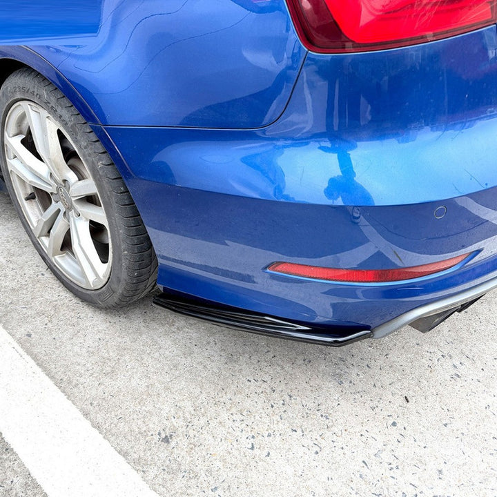 Car Craft Compatible With Audi A3 8v 2013-2016 S Line Rear Bumper Side Splitter Skirt Trim Flag Lip Zst-1555 Gb Glossy Black
