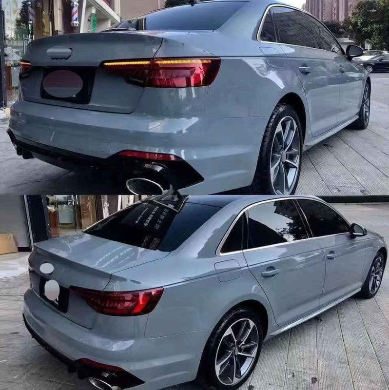 Car Craft Compatible With Audi A4 B9 2017-2020 Upgraded Facelift Convert To Rs4 S4 Sport Bodykit Rear Bumper Fog Grill Skirt Trim A4-025 Gc