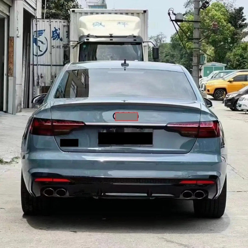 Car Craft Compatible With Audi A4 B9.5 2021+ Upgraded Facelift Convert To S4 Sport Bodykit Rear After Bumper Lip Diffuser Skirt Splitter A4-043 Gc Glossy Black