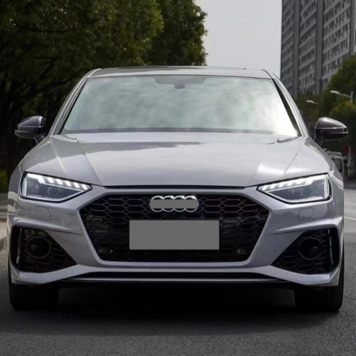 Car Craft Compatible With Audi A4 B9.5 2021+ Front Bumper Lip Splitter Skirt Trim For Rs4 Model A4-041/042 Gc CC-10833