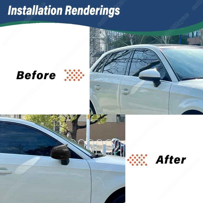 Car Craft Compatible With Audi A3 8p A4 A5 B8.5 S5 Rs3 Rs4 Rs5 2013-2016 Side Rear View Case Wing Cap Shell Housing Mirror Covers 3m Tape Pasting Style Carbon Fiber Look