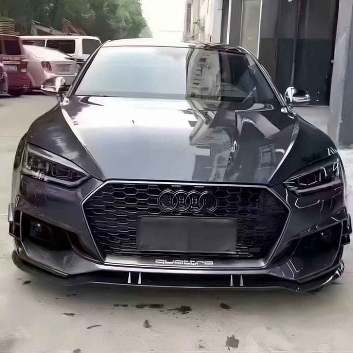 Car Craft Compatible With Audi A5 2017-2020 S5 Rs5 Front Bumper Lip Splitter Skirt Trim Cannard Wind Knife A5-032/033 Gc - CAR CRAFT INDIA