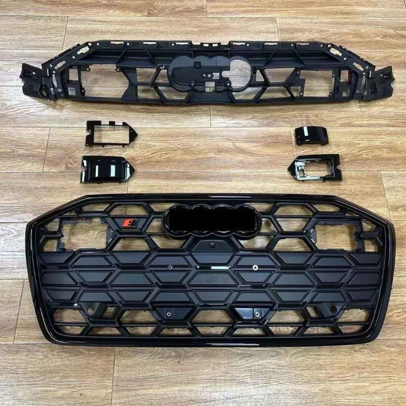 Car Craft Compatible With Audi A6 S6 Rs6 C8 2019-2023 Front Rs6 Sport Bumper Upgraded Show Honeycomb Style Grill Mesh Rsu Dlw0601070878 Bl Black - CAR CRAFT INDIA