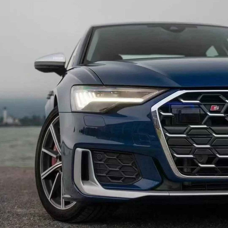 Car Craft Compatible With Audi A6 S6 Rs6 C8 2019-2023 Front Rs6 Sport Bumper Upgraded Show Honeycomb Style Grill Mesh Rsu Dlw0601070878 Bl Silver Chorme - CAR CRAFT INDIA