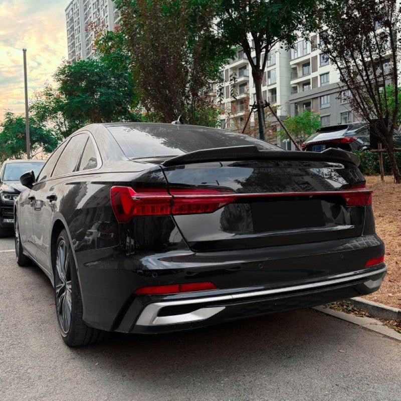 Car Craft Compatible With Audi A6 S6 C8 2018-2025 Rear Trunk Wing Boot Roof Lip Spoiler M4 Style Zst-1456 Gb Glossy Black - CAR CRAFT INDIA