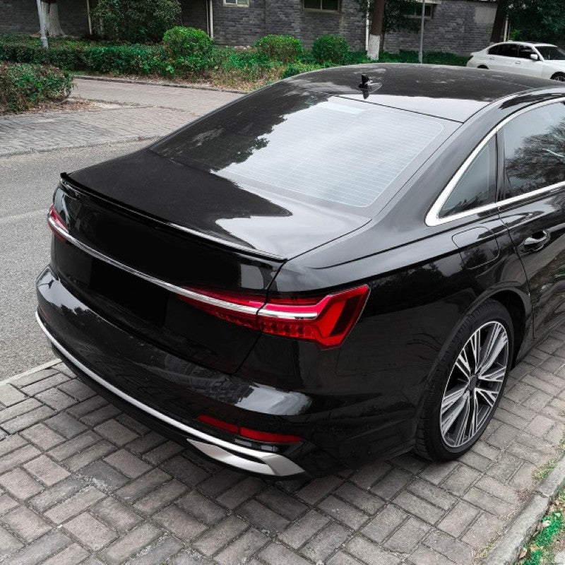 Car Craft Compatible With Audi A6 S6 C8 2018-2025 Rear Trunk Wing Boot Roof Lip Spoiler Zst-1455 Gb Glossy Black - CAR CRAFT INDIA