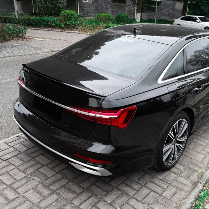 Car Craft Compatible With Audi A6 S6 C8 2018-2025 Rear Trunk Wing Boot Roof Lip Spoiler Zst-1455 Gb Glossy Black - CAR CRAFT INDIA