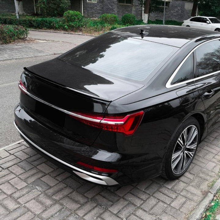 Car Craft Compatible With Audi A6 S6 C8 2018-2025 Rear Trunk Wing Boot Roof Lip Spoiler Zst-1455 Cf Carbon Fiber Look - CAR CRAFT INDIA