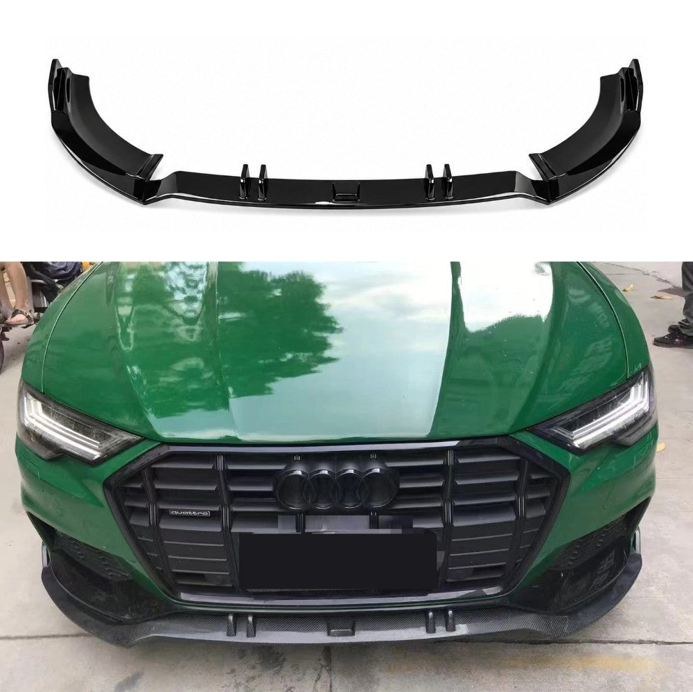 Car Craft Compatible With Audi A6 C8 2019-2025 Abt All Round Rs6 S6 Sport Front Bumper Lip Splitter Skirt Trim A6-036 037 Gc Glossy Black Usa CC-11298