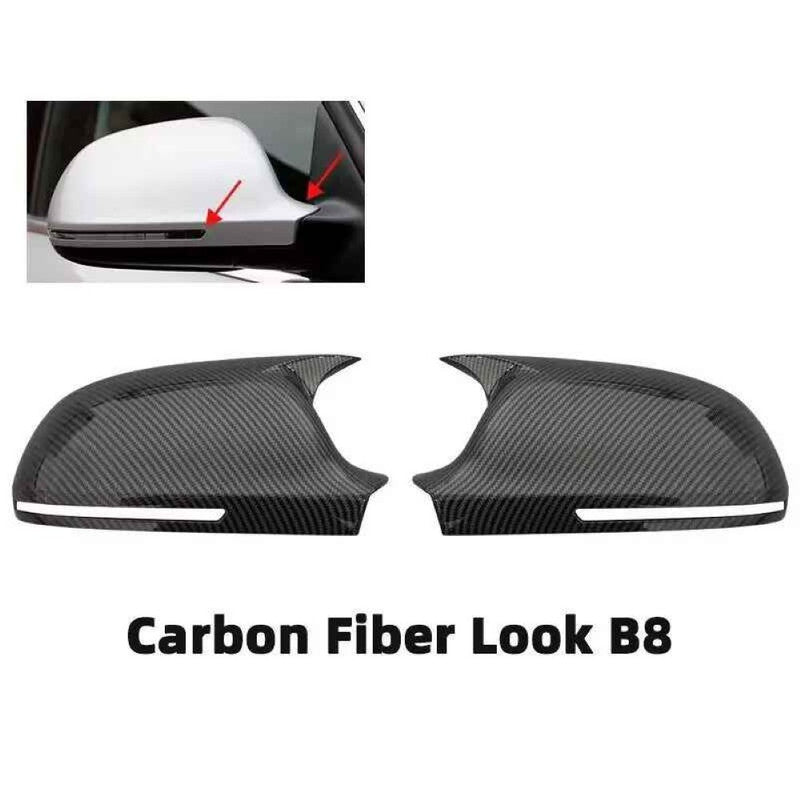 Car Craft Compatible With Audi A4 S4 2008-2009 A5 S5 2007-2009 A6 S6 2008-2011 A8 S8 2008-2010 Q3 Sq3 2012-2015 A3 2008-2010 Side Rear View Case Wing Cap Shell Housing Mirror Covers 3m Tape Pasting Style Carbon Fiber Look