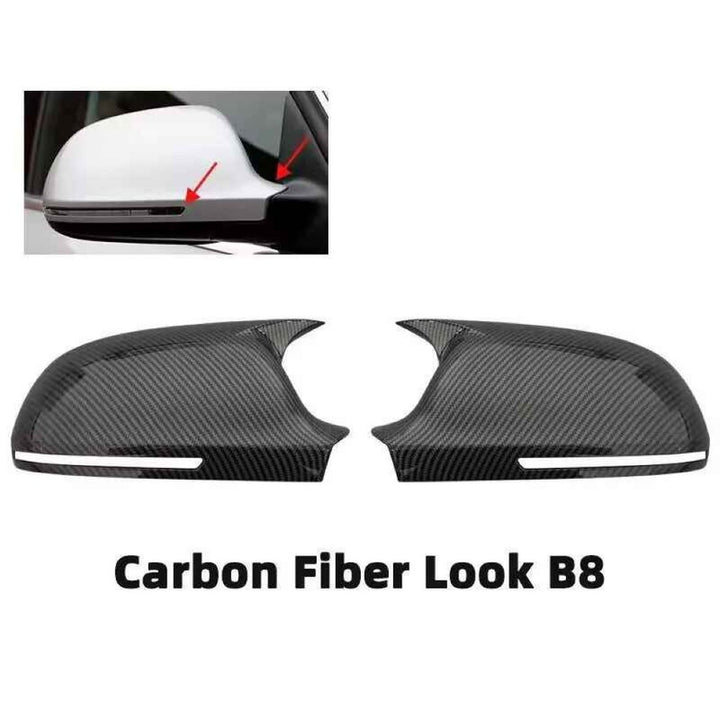 Car Craft Compatible With Audi A4 S4 2008-2009 A5 S5 2007-2009 A6 S6 2008-2011 A8 S8 2008-2010 Q3 Sq3 2012-2015 A3 2008-2010 Side Rear View Case Wing Cap Shell Housing Mirror Covers 3m Tape Pasting Style Carbon Fiber Look