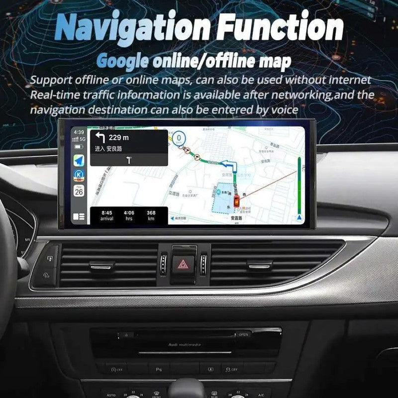 Car Craft Compatible With Audi A6 C7 A7 2012-2018 Digital Infotaiment Touch Screen Android Multimedia Player Gps Navigation Radio Carplay Android Auto 12.3 Inch Android 13, 8 Core 4gb+64gb Storage