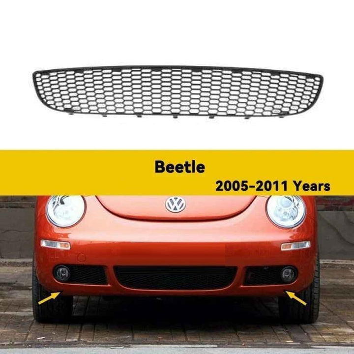 Car Craft Compatible With Volkswagen Vw Beetle 1998-2011 Front Bumper Fog Lamp Light Mesh Grill Cover Centre Middle Dlw0602020103 CC-9653 - CAR CRAFT INDIA