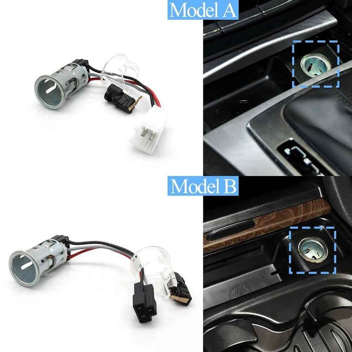 Car Craft Compatible With Mercedes A B C S Class W176 13-18 W246 11-19 W205 15-21 W221 08-12 Ml Gl Gle Gls W166 12-19 Cla W117 13-19 Gla W156 15-19 Charging Cigarette Cigar Lighter Socket Plug Mount B 0009063800