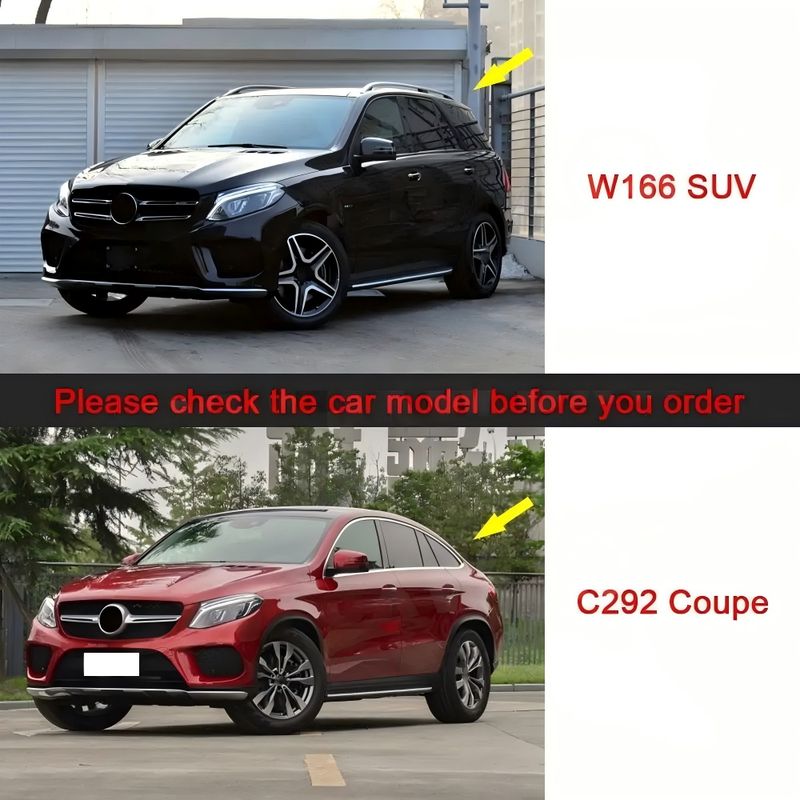 Car Craft Compatible With Mercedes Benz Gle Coupe W166 X166 C292 W292 2015-2019 Front Amg Bumper Show Grill  Diamond Black - CAR CRAFT INDIA