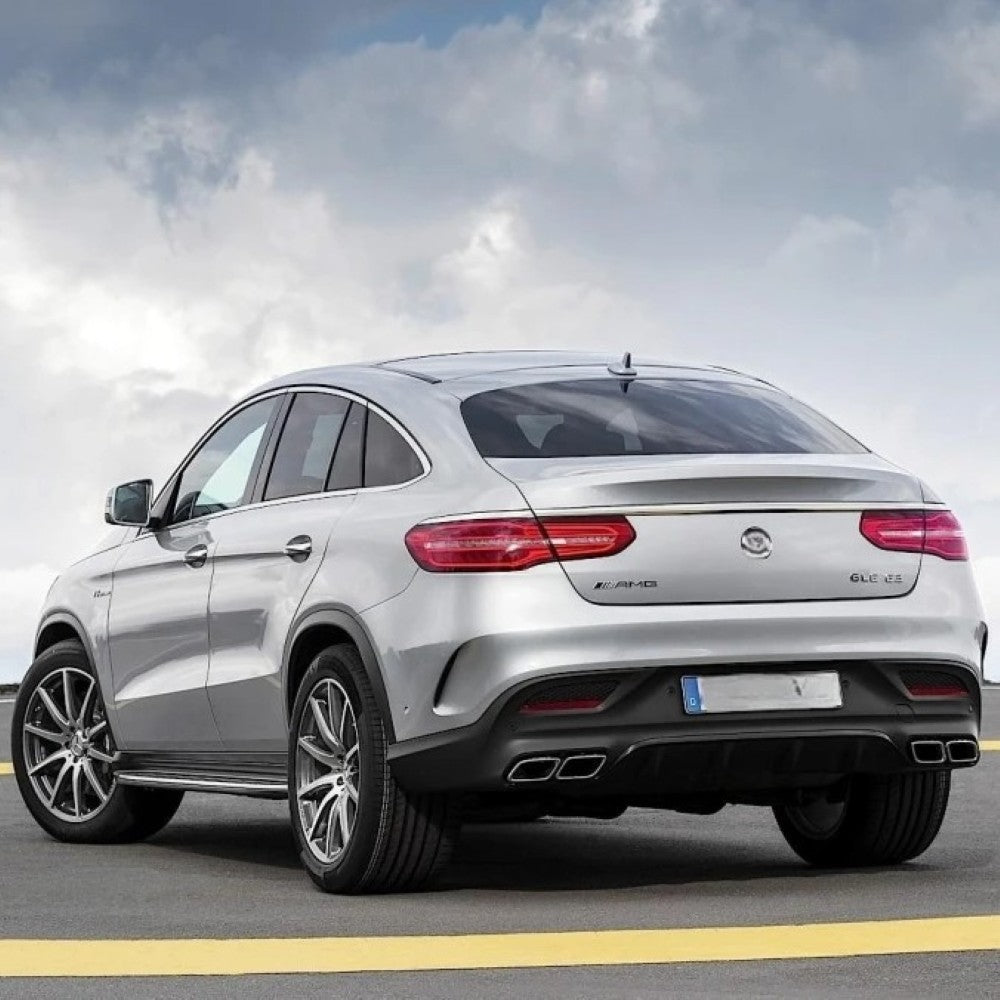 Car Craft Compatible With Mercedes Benz Gle Class C292 W292 W166 Coupe 2016-2019 Gle63 Rear After Amg Bumper Lip Diffuser Skirts Splitter With Exhaust Tips CC-7953 - CAR CRAFT INDIA