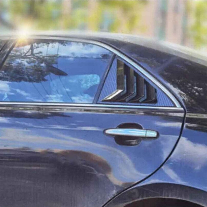Car Craft Compatible With Toyota Camry 2012-2017 Car Rear Window Shutter Cover Louver Side Vent Trim Triangle Glossy Black