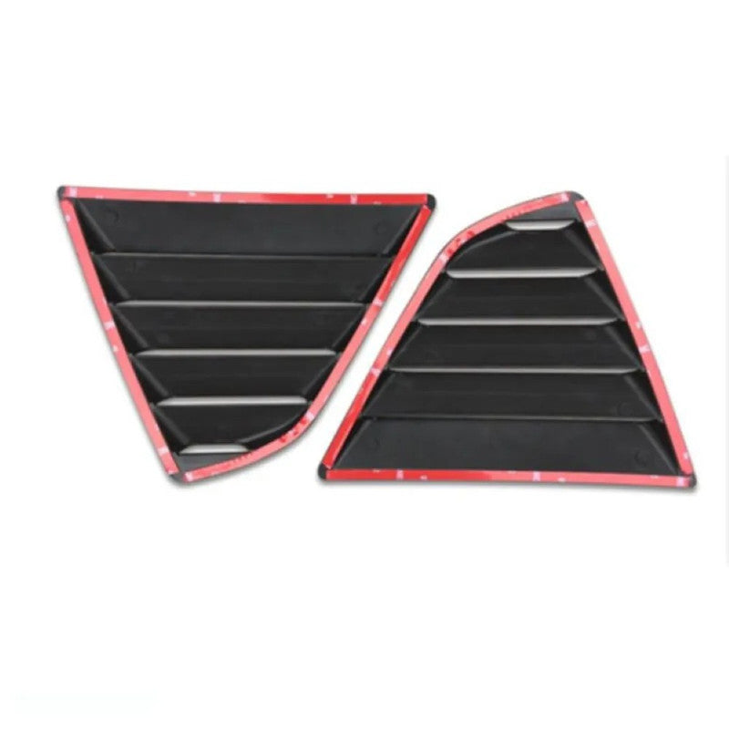 Car Craft Compatible With Toyota Camry 2018-2023 Car Rear Window Shutter Cover Louver Side Vent Trim Triangle Glossy Black