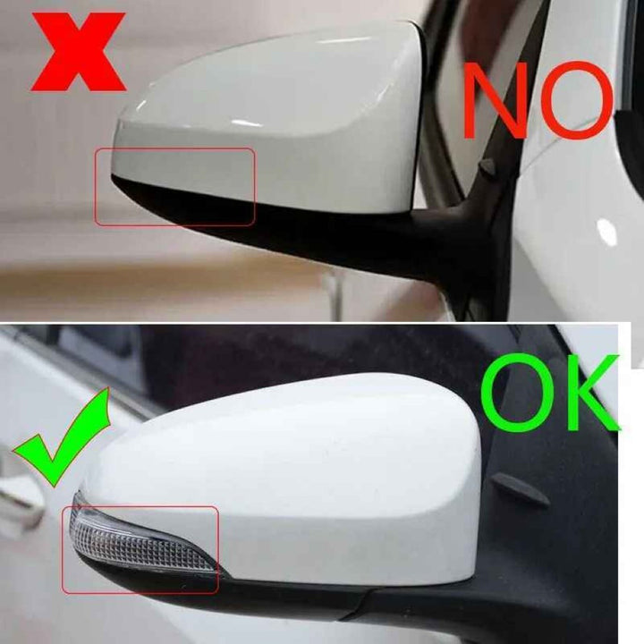 Car Craft Compatible With Toyota Corolla Altis 2014-2017 Camry 2012-2017 Toyota Vitz 11-19 Side Rear View Case Wing Cap Shell Housing Mirror Covers 3m Tape Pasting Style Glossy Black CC-11522
