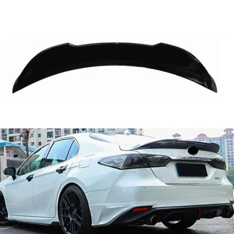 Car Craft Compatible With Toyota Camry 2018-2022 Rear Trunk Wing Boot Lip Wing Spoiler Trd Style Glossy Black