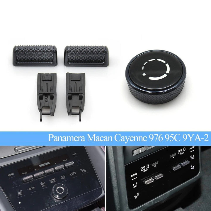 Car Craft Compatible With Porsche Panamera 976 2024-2026 Macan 5c 2024-2025 Cayenne 9ya-2 2024-2026 Front Rear Air Conditioning Ac Button Front Ac Rotary Button Knob 95c919610-d