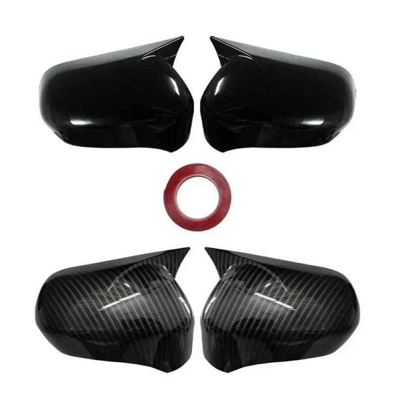 Car Craft Compatible With Honda Civic 2005-2011 Side Rear View Case Wing Cap Shell Housing Mirror Covers 3m Tape Pasting Style Without Mirror Light Carbon Fiber Look CC-11531
