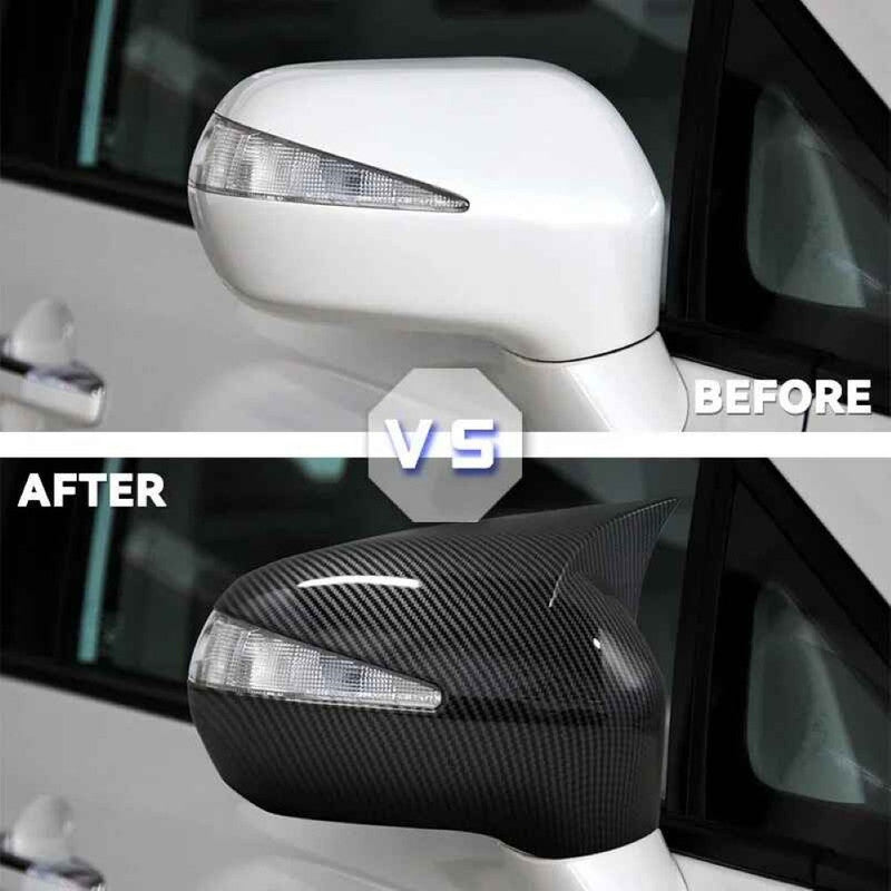 Car Craft Compatible With Honda Civic 2005-2011 Side Rear View Case Wing Cap Shell Housing Mirror Covers 3m Tape Pasting Style With Mirror Light Glossy Black CC-11533 - CAR CRAFT INDIA
