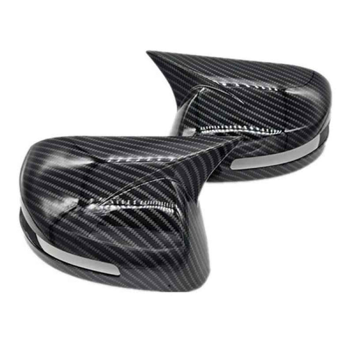 Car Craft Compatible With Honda Civic 2012-2015 Side Rear View Case Wing Cap Shell Housing Mirror Covers 3m Tape Pasting Style Without Mirror Light Usa Carbon Fiber Look CC-11535