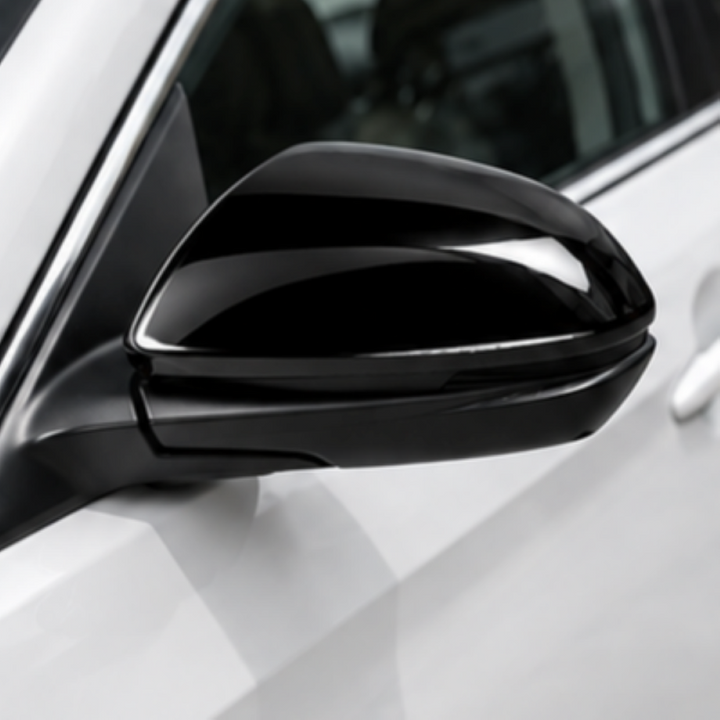 Car Craft Compatible With Honda Civic 2016-2021 Side Rear View Case Wing Cap Shell Housing Mirror Covers 3m Tape Pasting Style Factroy Style Glossy Black