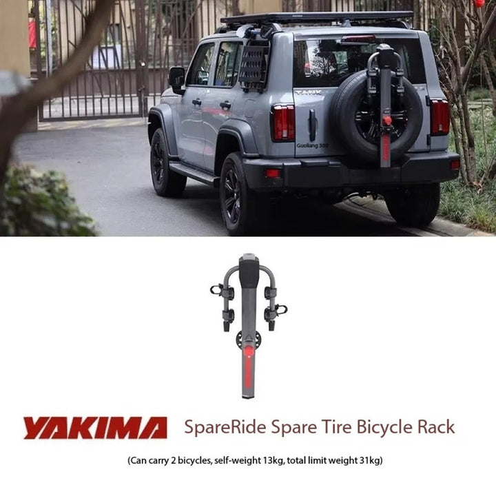 Car Craft Compatible With Land Range Rover Defender Jimny Wrangler Cycle Stand Bycycle Rear Rack Bike Rack Spare Tire Type For Tank